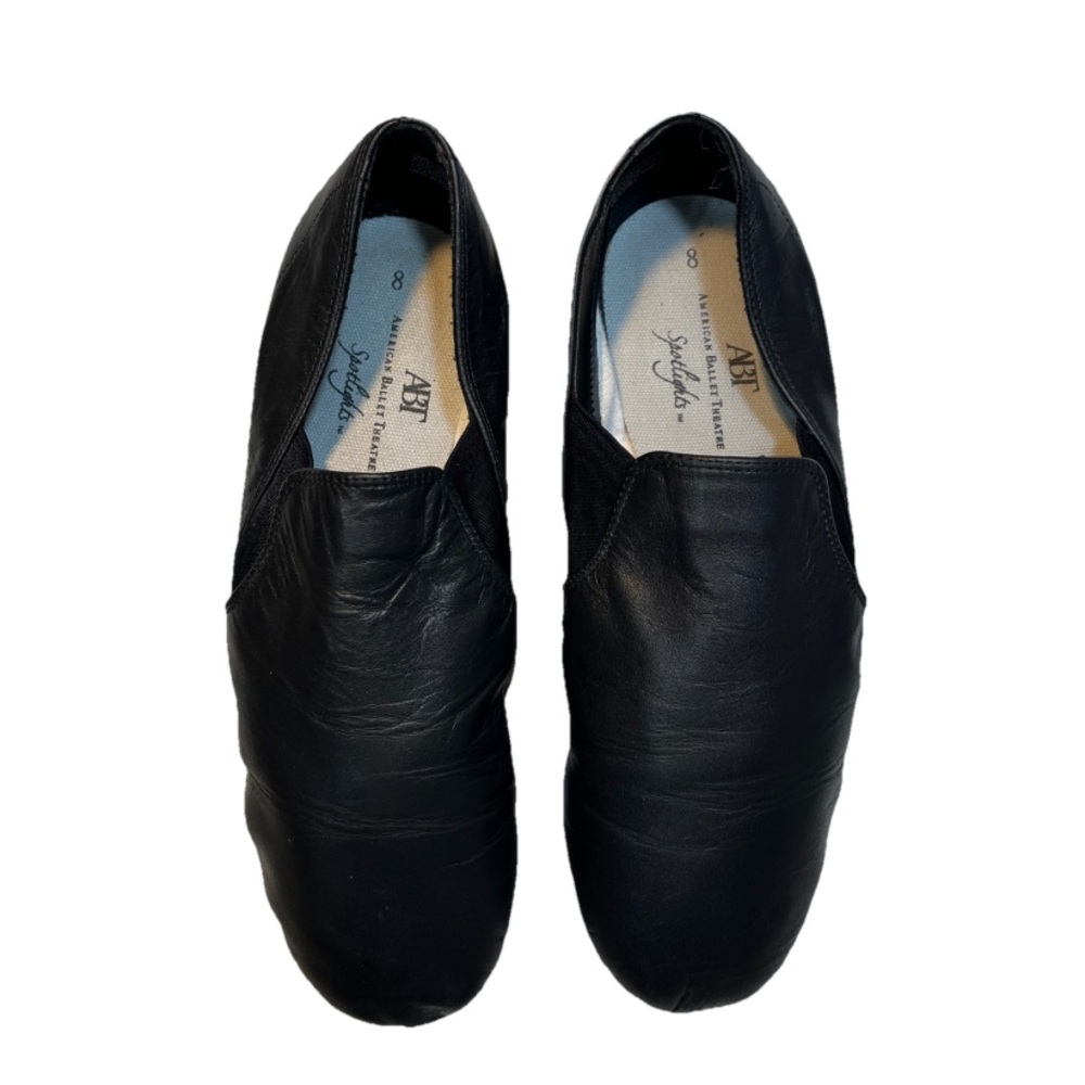 American Ballet Theatre Women's Leather Black Ballet Shoes size 8 Gently used.